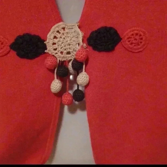 🌹Anthropologie dark orange color cardigan - Picture 4 of 11